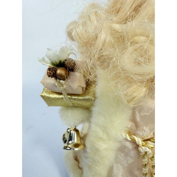 Tree Topper Christmas Santa Porcelain Face Figurine Statue Vintage | Lace Gold - Picture 13 of 15
